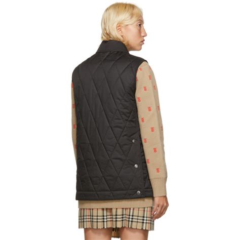 burberry cropthorne quilted vest